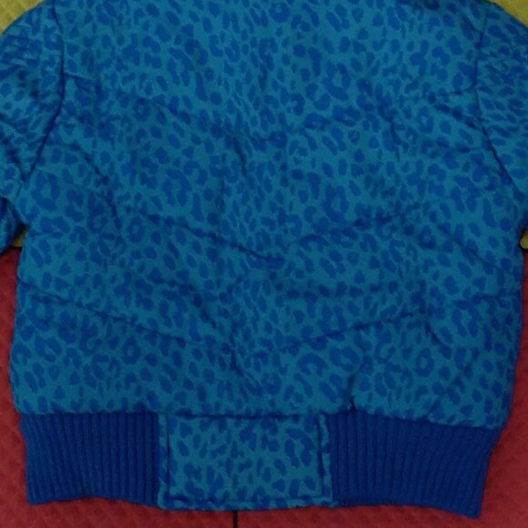 New "Dollhouse" Removable Hood Fleece Lined Leopard Pattern Puffer Jacket - Picture 3 of 3